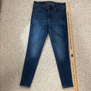 American Eagle stretch hi-rise denim jeggings, size 8 regular, great condition